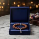 Spiritual Luxury: Rudraksh × Silver Bracelet - Image 2