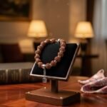 Spiritual Luxury: Rudraksh × Silver Bracelet - Image 3